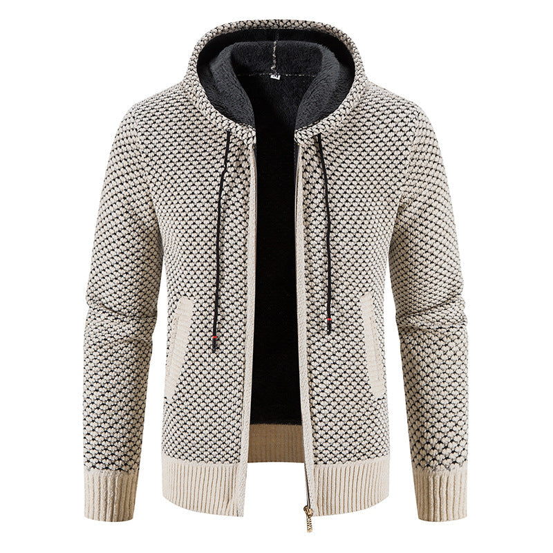Cárdigan para hombre con capucha y forro interior - Rynor