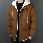 Chaqueta hombre algodón engrosado capucha cortaviento cálida resistente urbana - Gaston