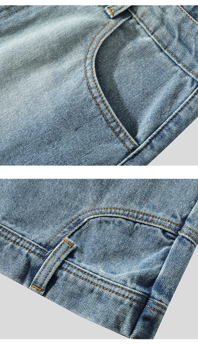 Shorts bermuda de mezclilla con corte amplio para hombre - Hudson