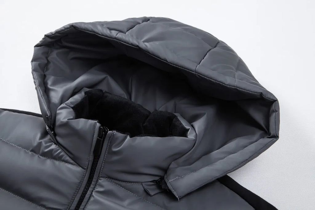 Abrigo invierno hombre informal capucha algodón contemporáneo cálido versátil - Luc