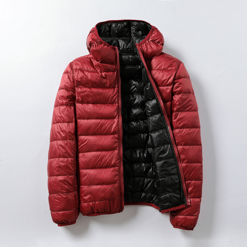 Chaqueta puffer unisex ligera térmica acabado brillante capucha vegana - Nordika