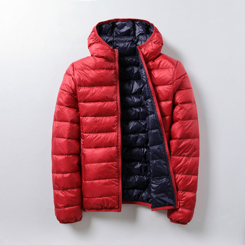 Chaqueta puffer unisex ligera térmica acabado brillante capucha vegana - Nordika