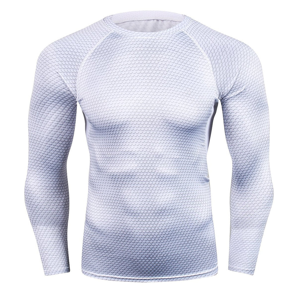 Camiseta deportiva dry fit para hombre manga larga entrenamiento - Roshfran