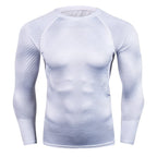 Camiseta deportiva dry fit para hombre manga larga entrenamiento - Roshfran