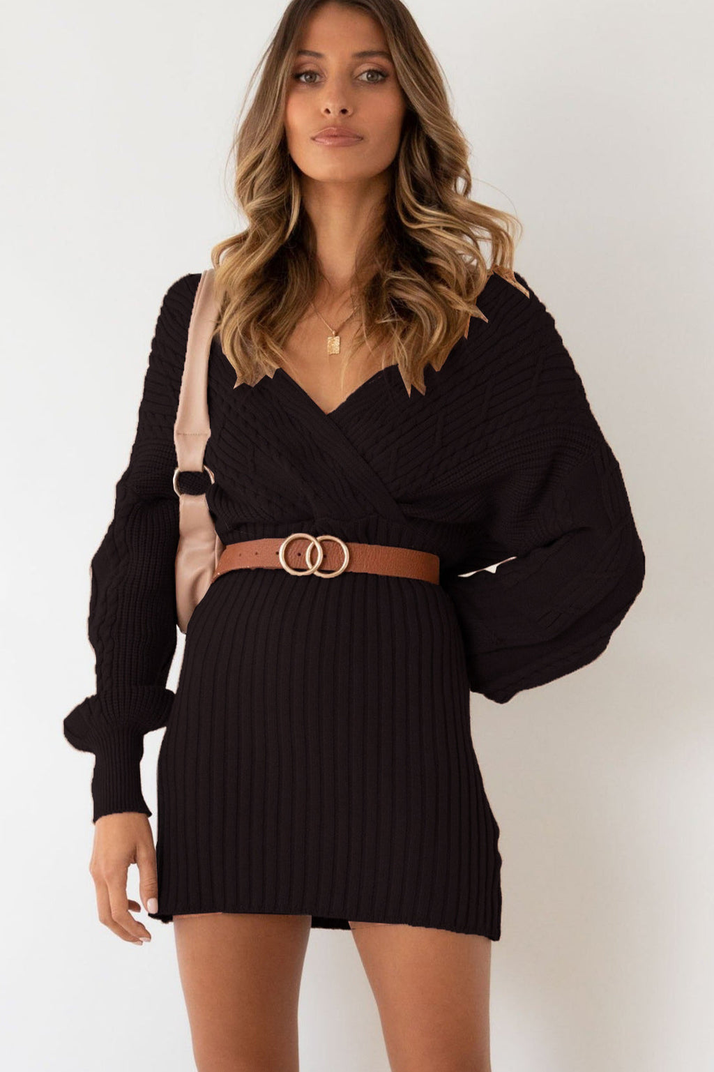Vestido de punto para mujer escote cruzado - Ragnheidr