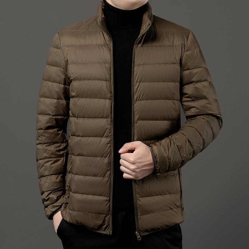 Chaqueta ligera acolchada hombre cuello alto cremallera minimalista impermeable - Patrick