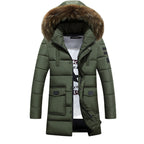 Parka acolchada hombre larga capucha amplia borde pelo técnica impermeable invierno - John