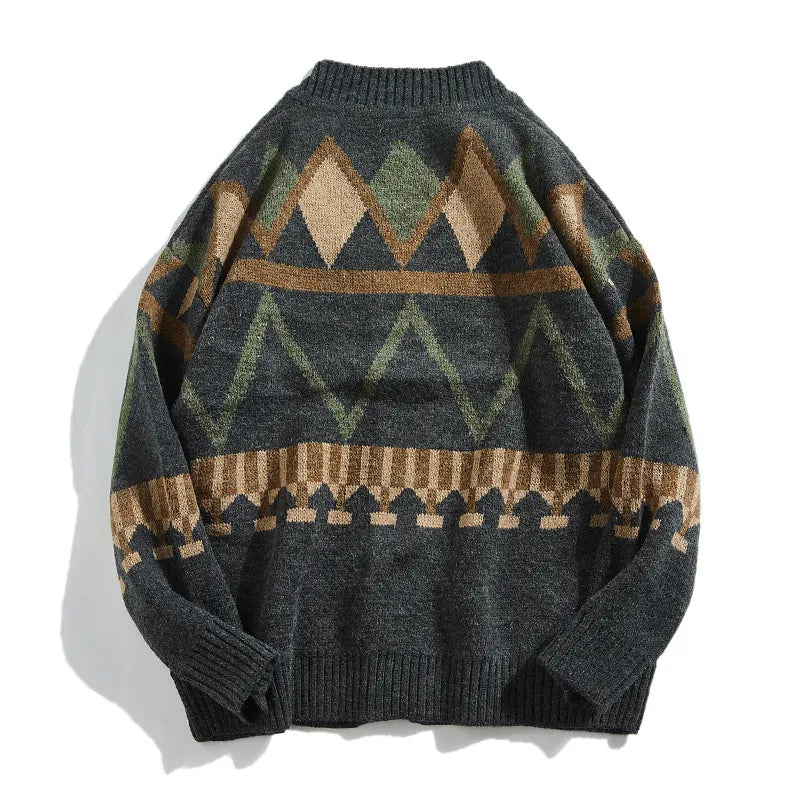Cárdigan de punto con estampado geométrico - Alden