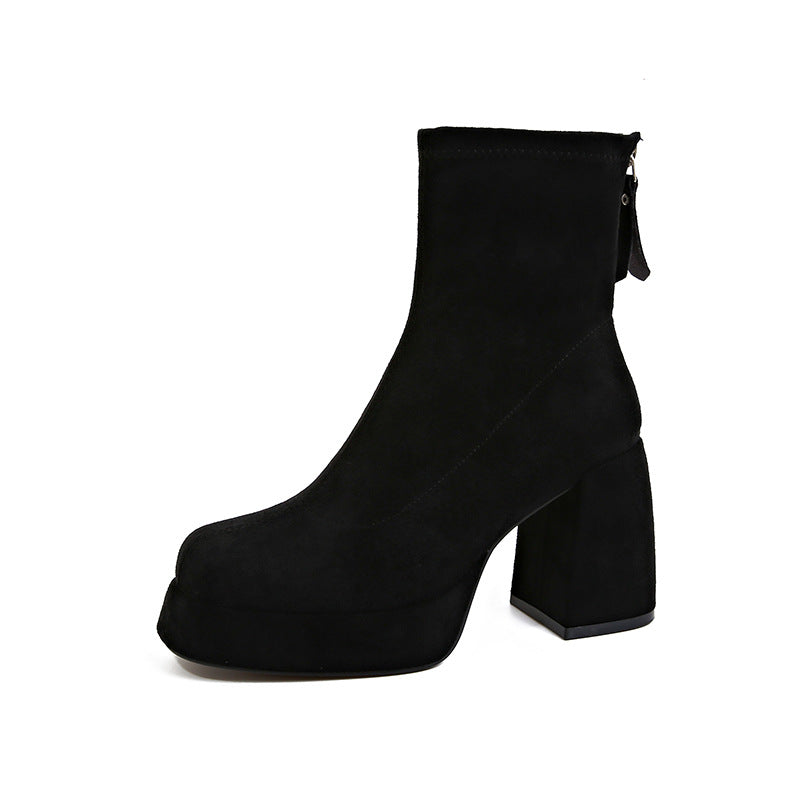 Botines de tacón para mujer con cremallera - Eirl