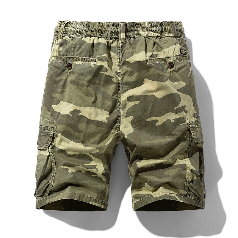 Shorts cargo camuflaje con bolsillos laterales para hombre - Carson