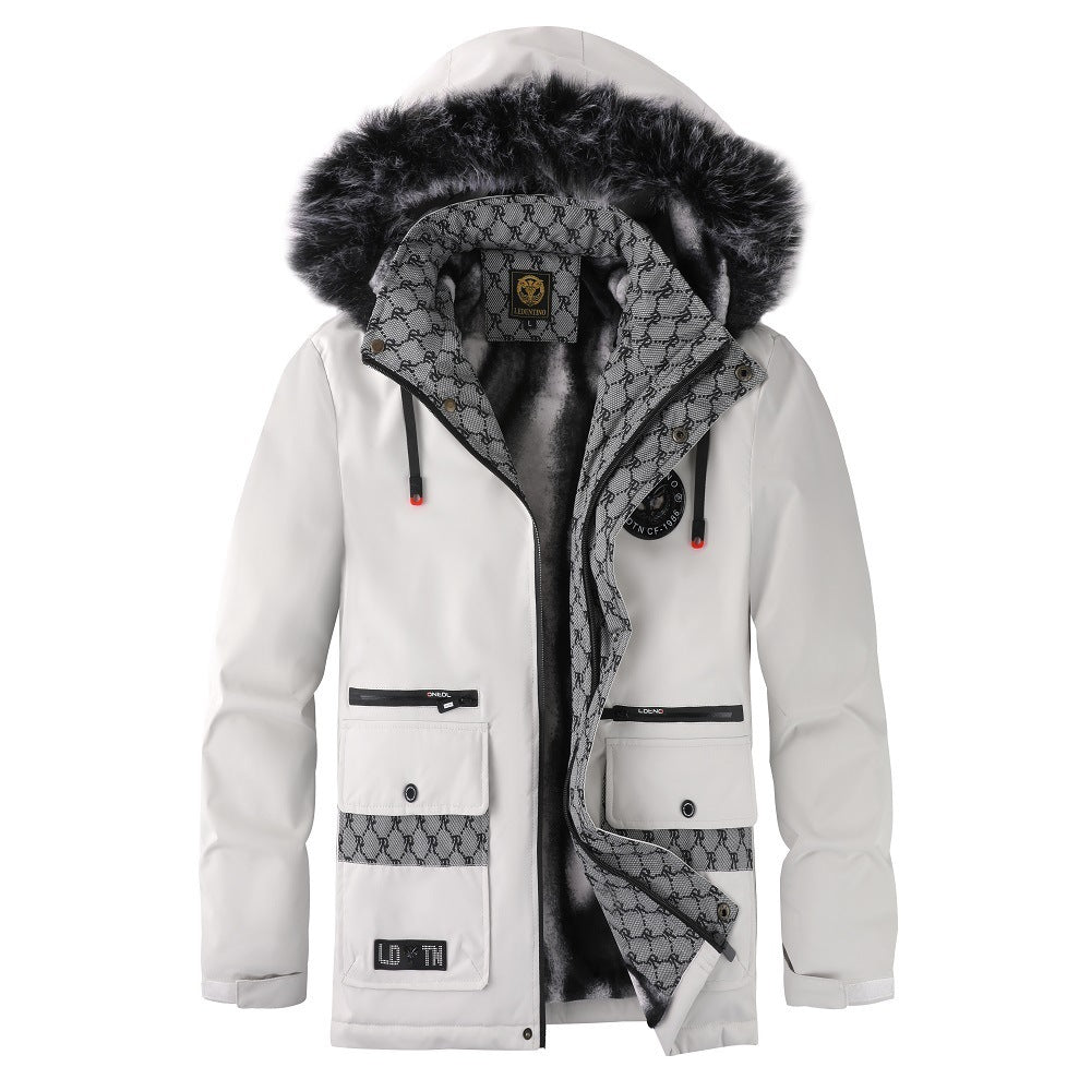 Chaqueta hombre capucha desmontable forrada piel contemporánea materiales premium - Klein