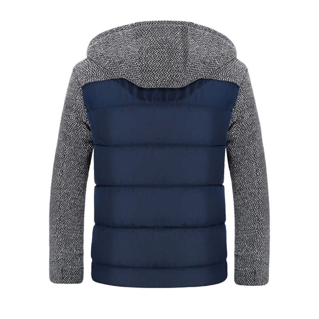 Chaqueta acolchada hombre otoño capucha forro borrego detalles contraste cálida - Alaric
