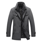 Abrigo lana hombre premium corte estructurado solapas amplias elegante - Darius