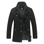 Abrigo lana hombre premium corte estructurado solapas amplias elegante - Darius
