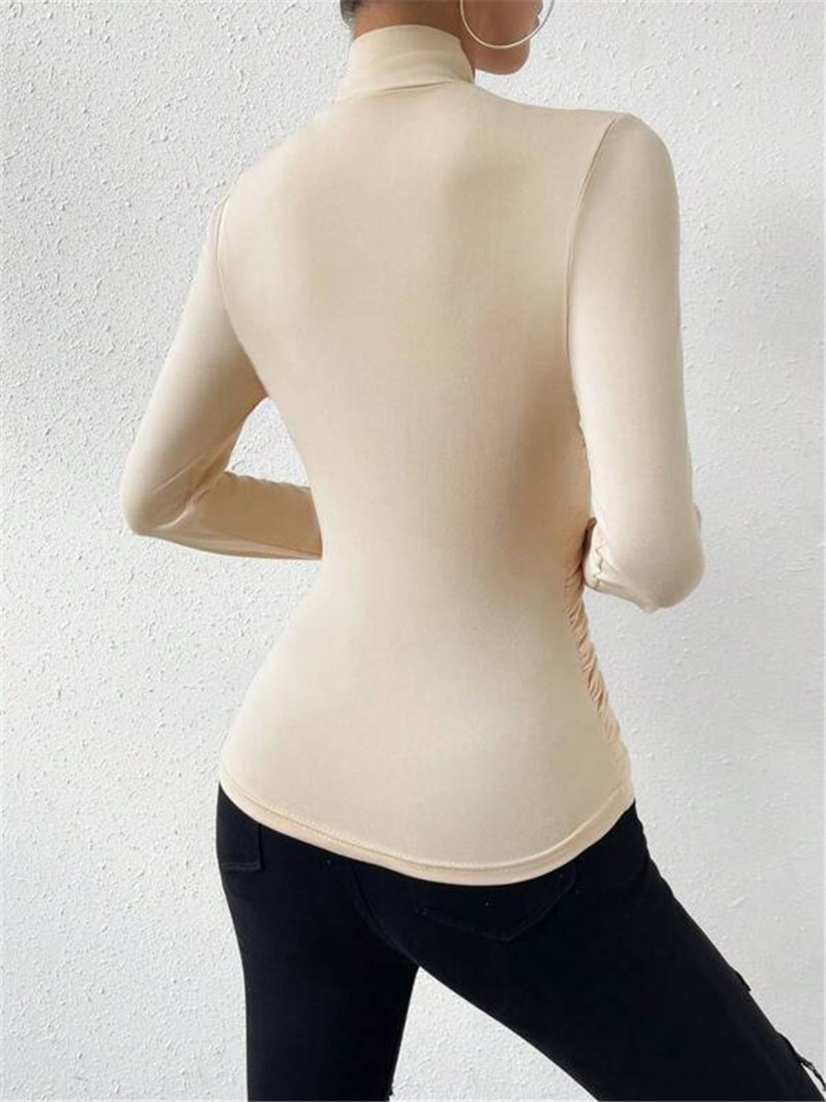 Camiseta de tejido para mujer cuello cruzado - Sigrunel