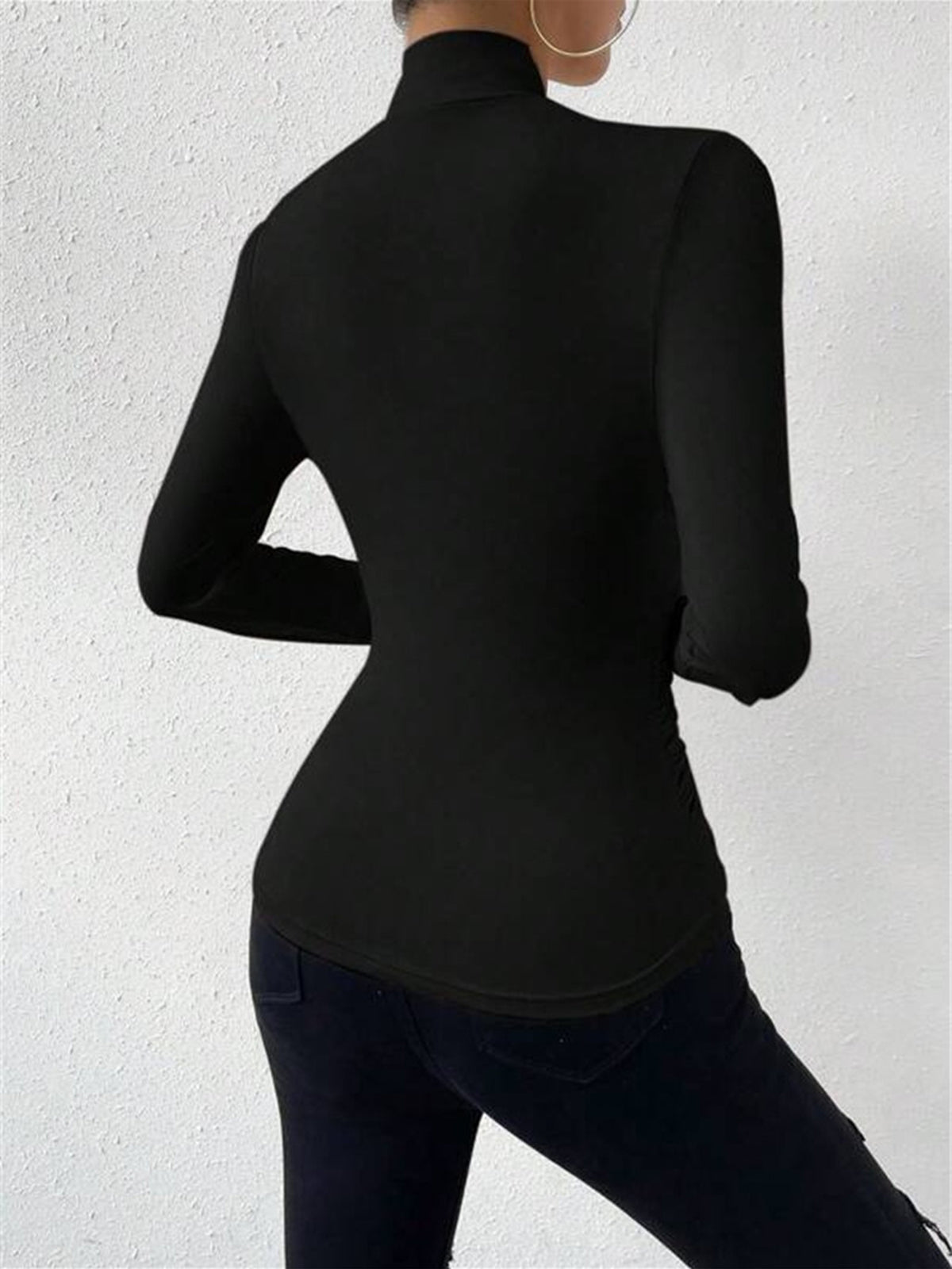 Camiseta de tejido para mujer cuello cruzado - Sigrunel
