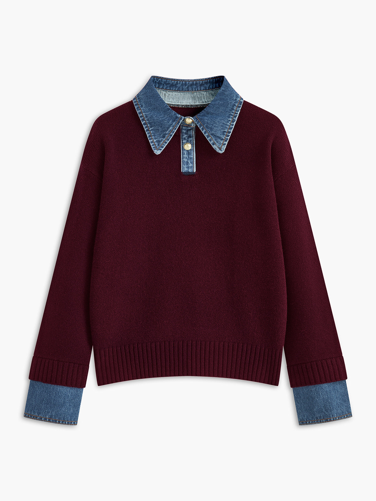 Jersey para mujer con cuello camisero - Alriksa