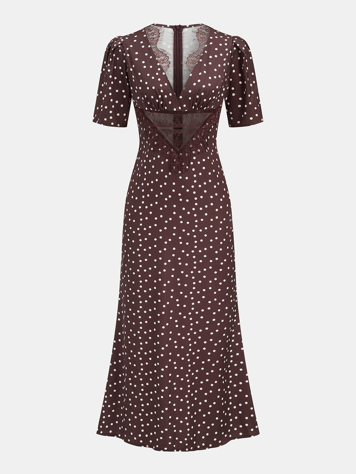 Vestido midi lunares mujer escote V - Mechthild