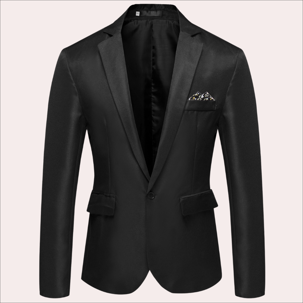 Blazer hombre elegante poliéster corte clásico versátil oficina eventos - Magnus