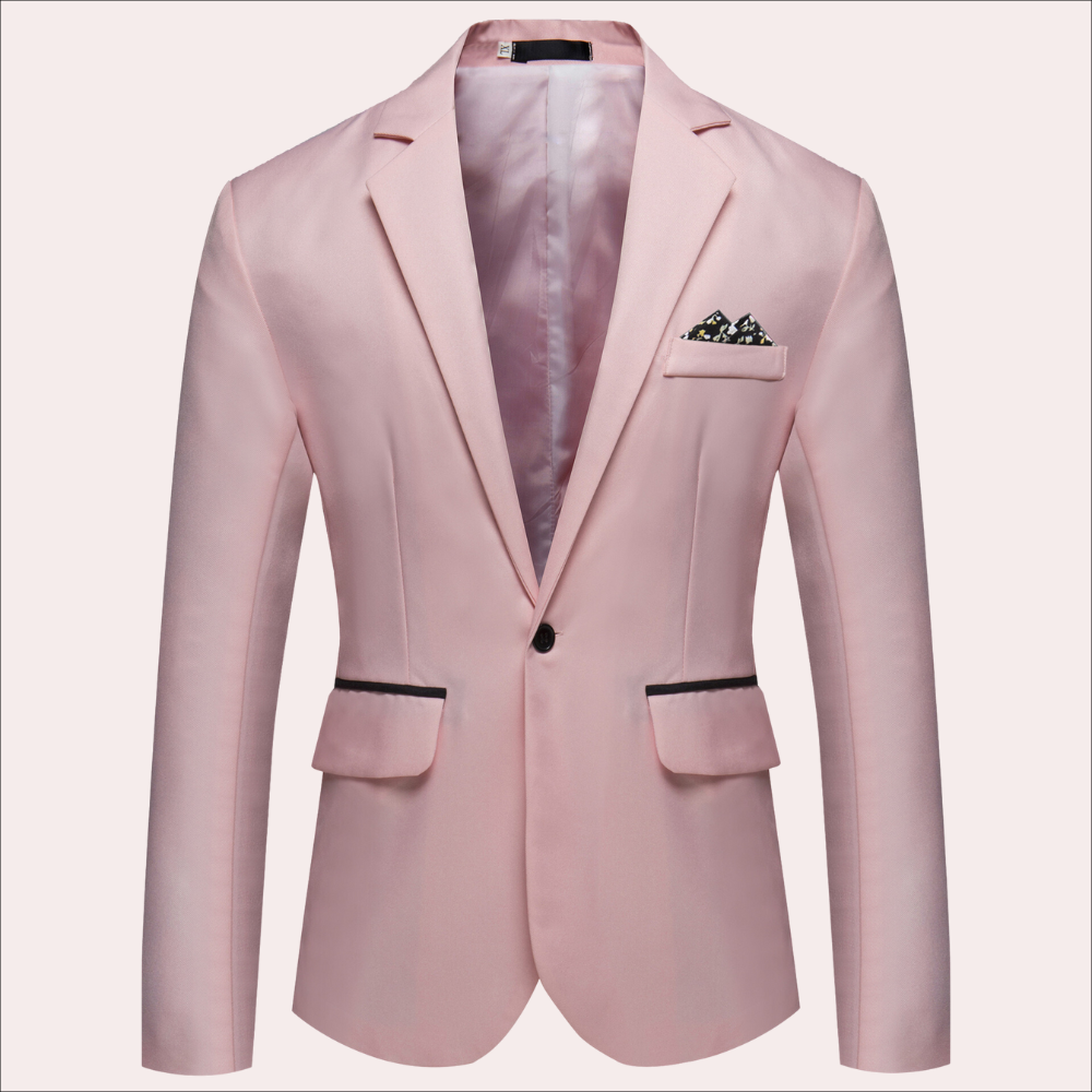 Blazer hombre elegante poliéster corte clásico versátil oficina eventos - Magnus