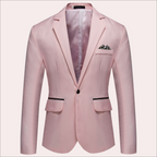 Blazer hombre elegante poliéster corte clásico versátil oficina eventos - Magnus