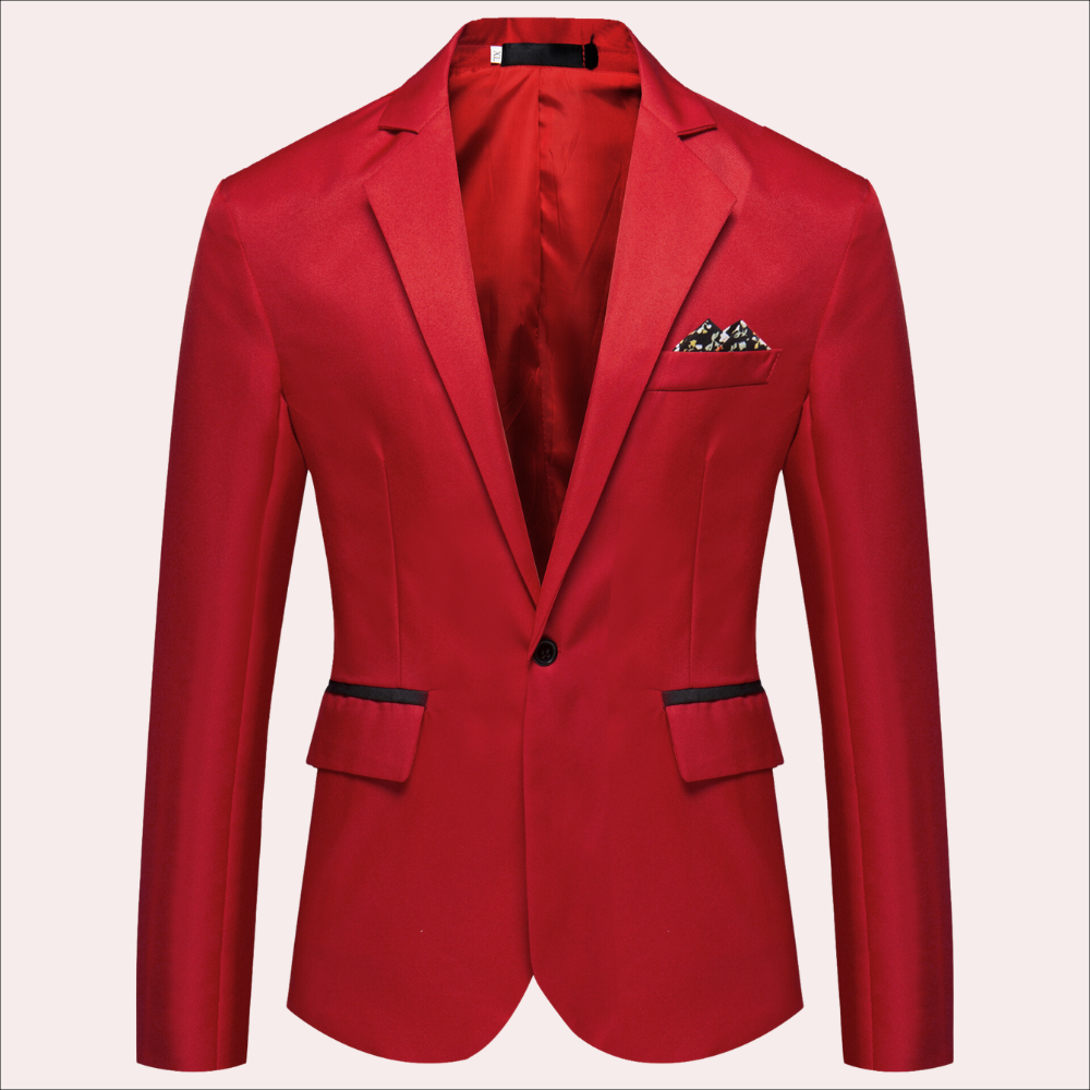 Blazer hombre elegante poliéster corte clásico versátil oficina eventos - Magnus