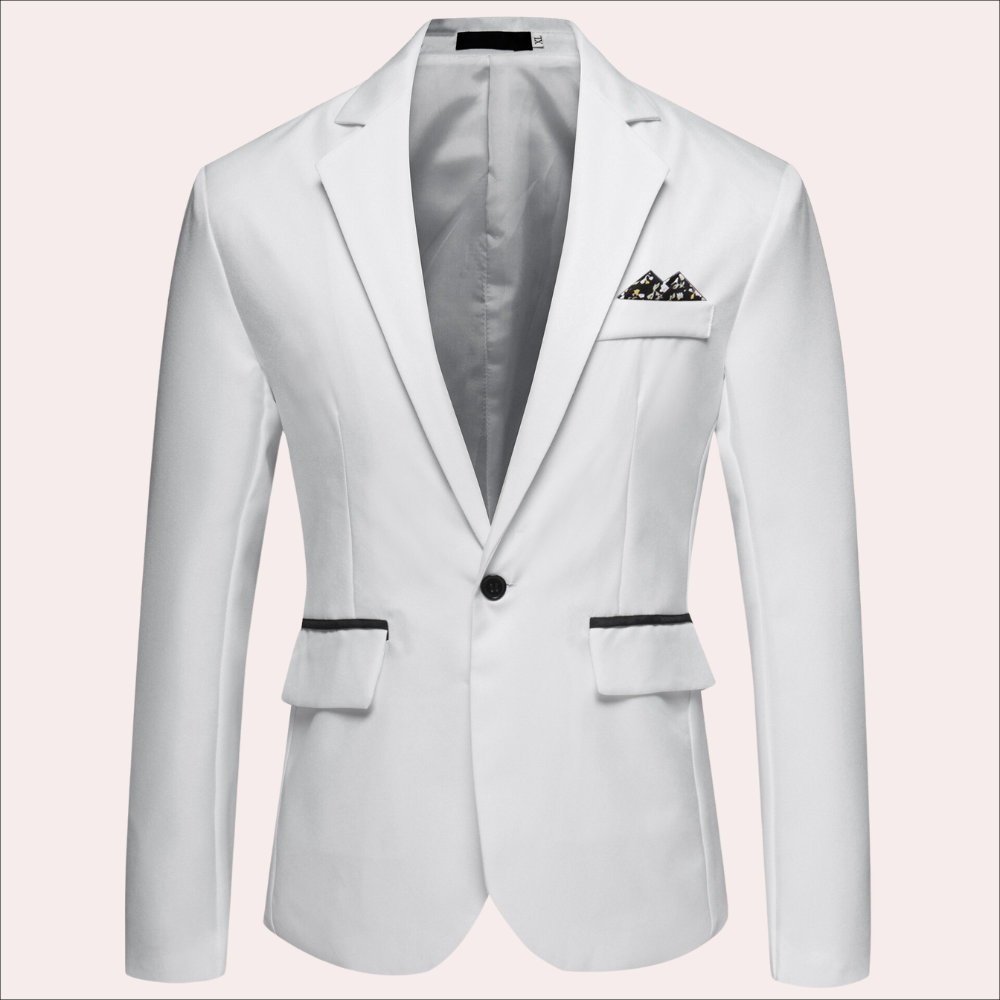 Blazer hombre elegante poliéster corte clásico versátil oficina eventos - Magnus