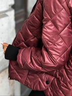 Chaqueta acolchada de mujer con capucha y cremallera - Elina