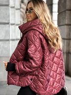 Chaqueta acolchada de mujer con capucha y cremallera - Elina
