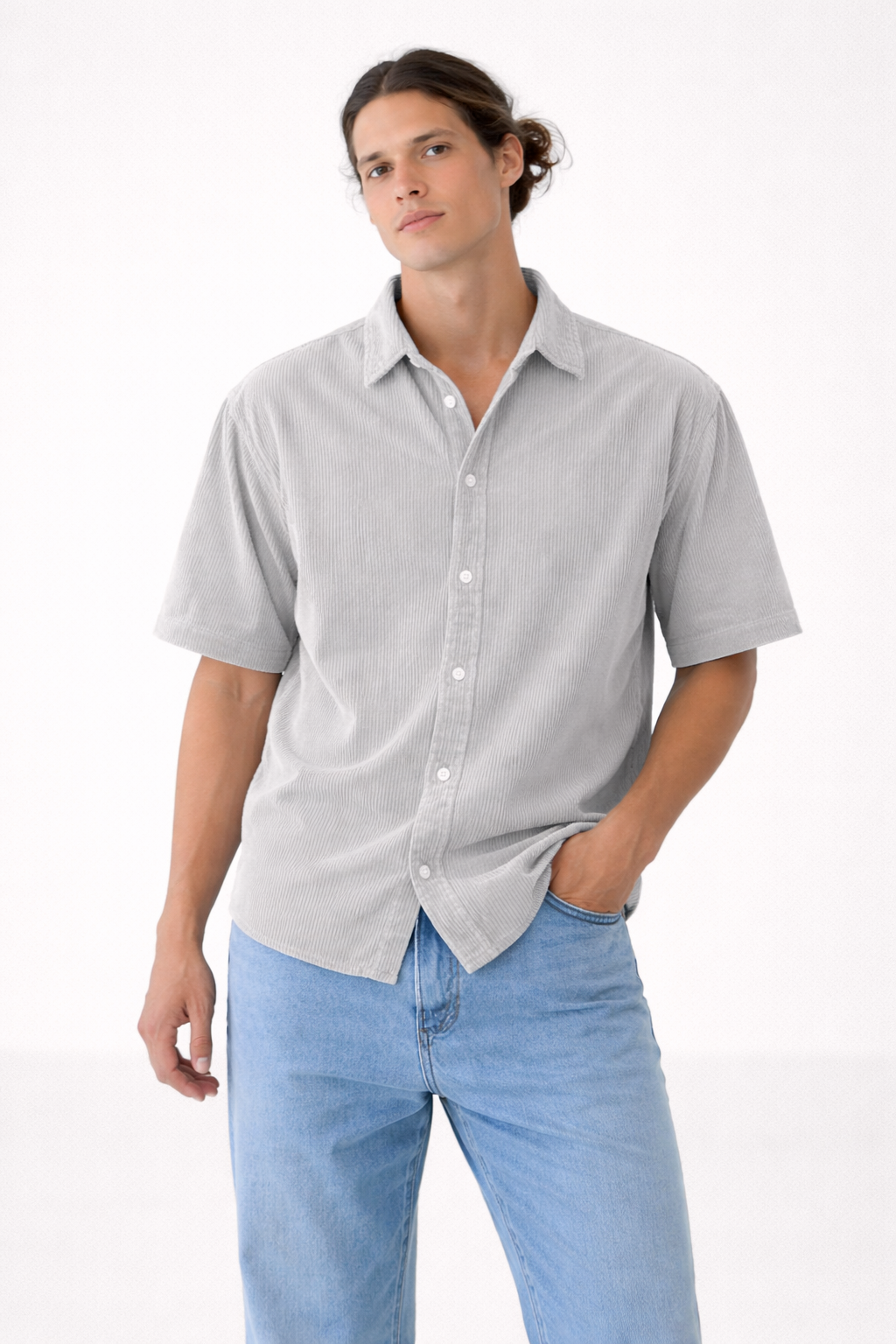 Camisa hombre manga corta ligera transpirable verano casual - Velmar