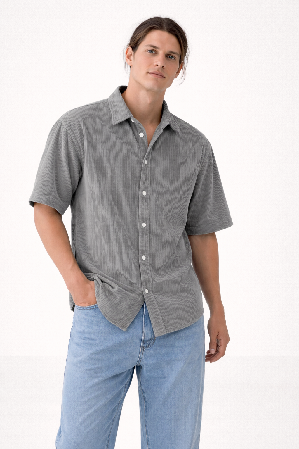 Camisa hombre manga corta ligera transpirable verano casual - Velmar