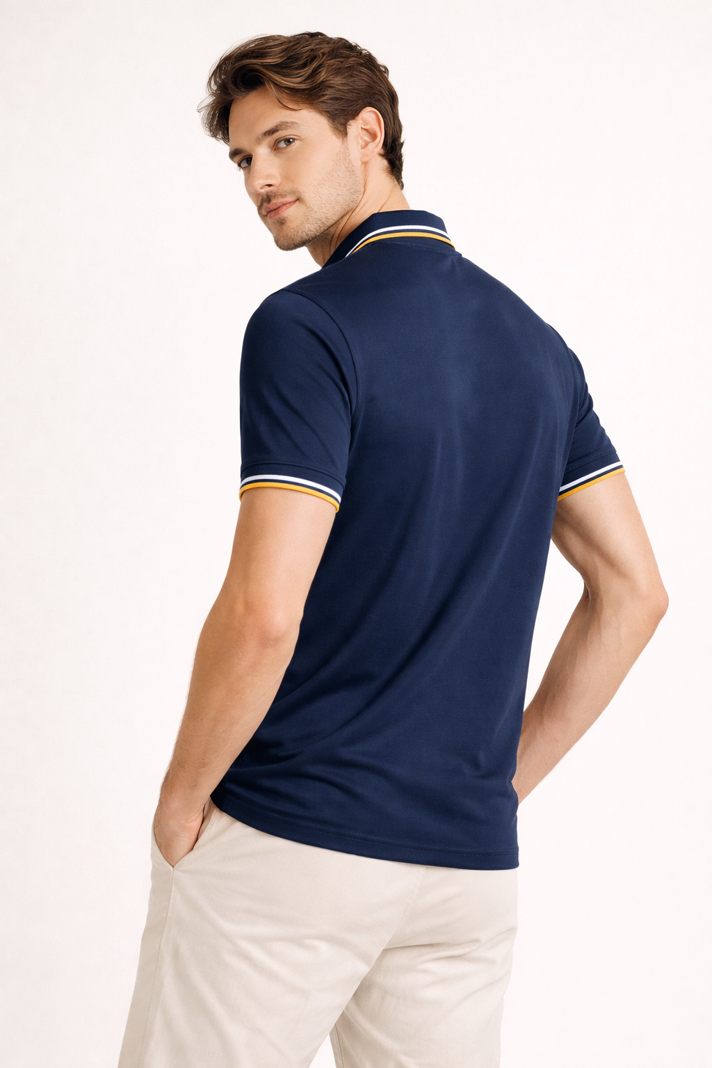 Polo hombre manga corta cuello clásico botones casual verano - Terion