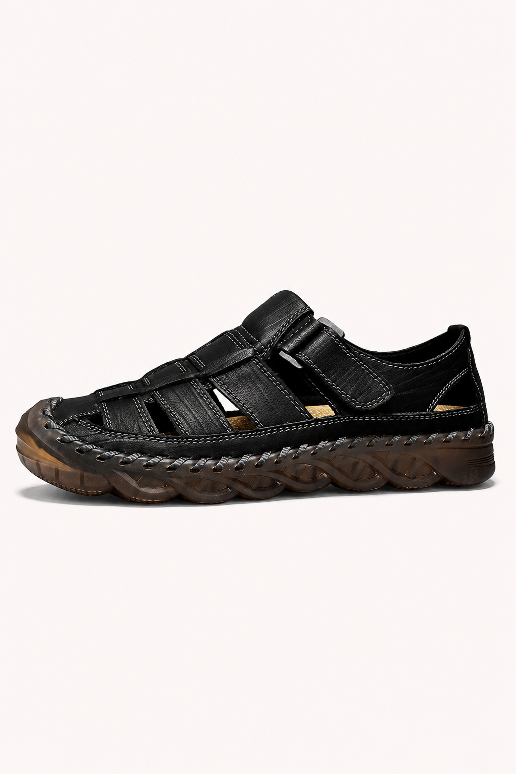 Sandalias cerradas hombre tiras anchas velcro suela gruesa – Oskar