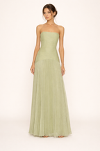 Vestido maxi mujer plisado sin tirantes vestido verano mujer - Arvella