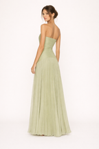 Vestido maxi mujer plisado sin tirantes vestido verano mujer - Arvella