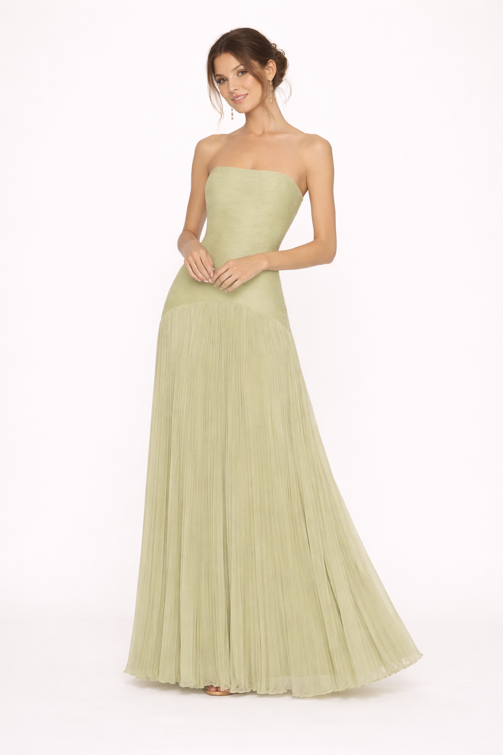 Vestido maxi mujer plisado sin tirantes vestido verano mujer - Arvella