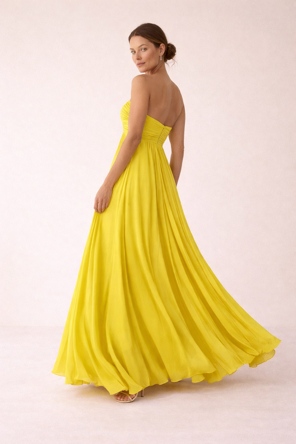 Vestido maxi plisado mujer sin tirantes verano elegante - Lorisse