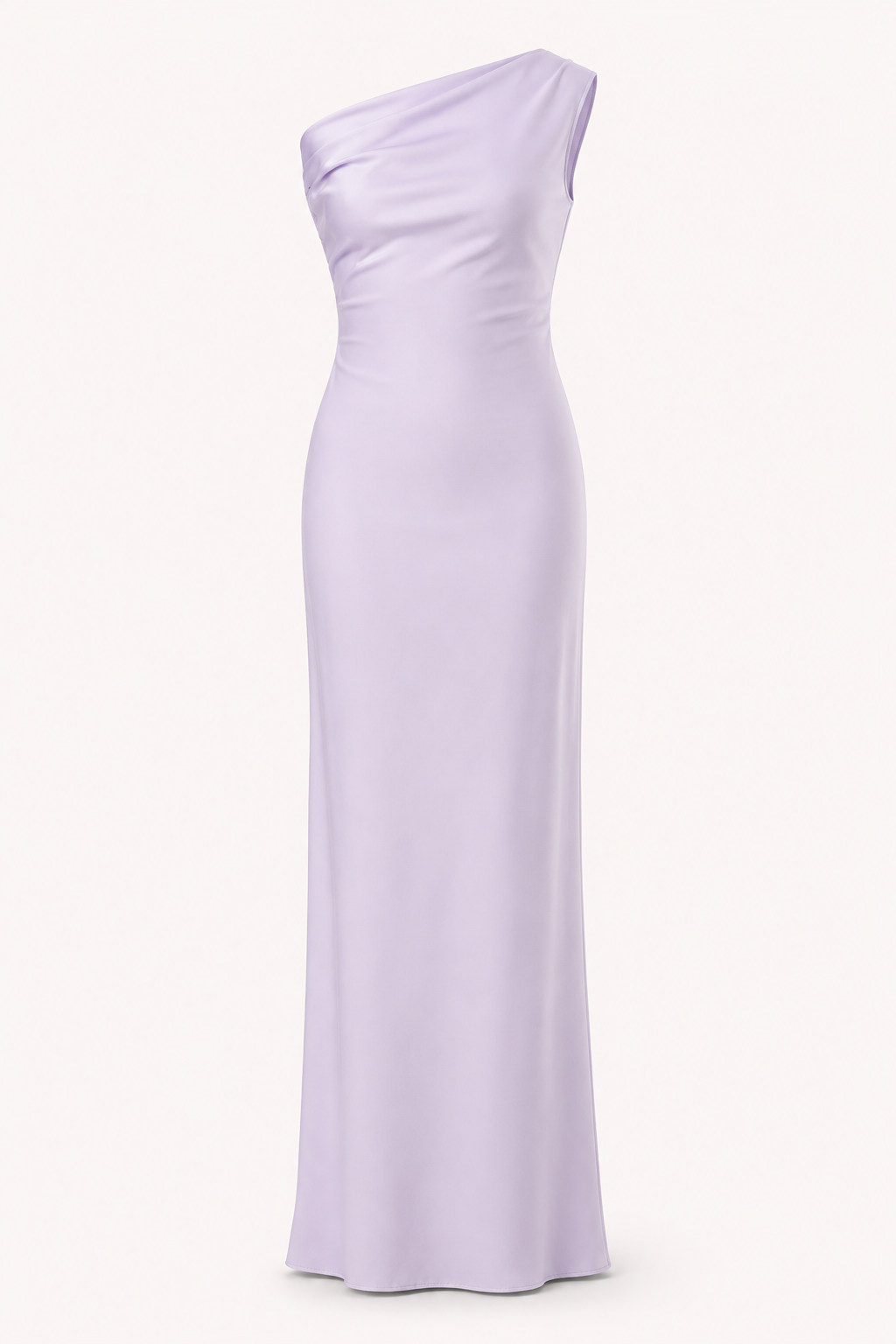 Vestido largo mujer un hombro drapeado cruzado – Guita