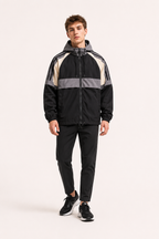 Chaqueta hombre deportiva capucha cortavientos cremallera – Adriano