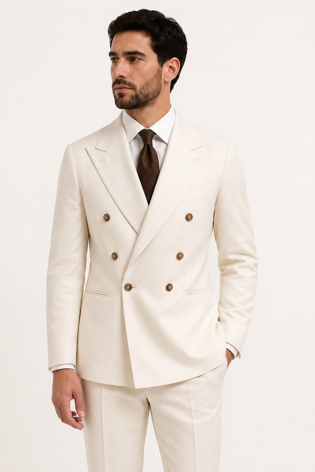 Conjunto hombre traje cruzado corte italiano pantalón recto – Lars