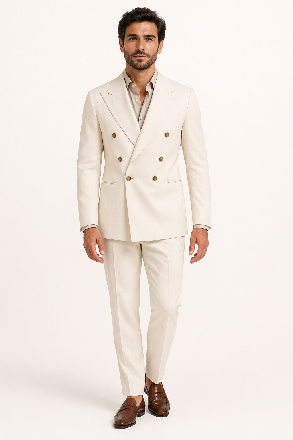 Conjunto hombre traje cruzado corte italiano pantalón recto – Lars