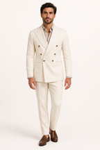 Conjunto hombre traje cruzado corte italiano pantalón recto – Lars