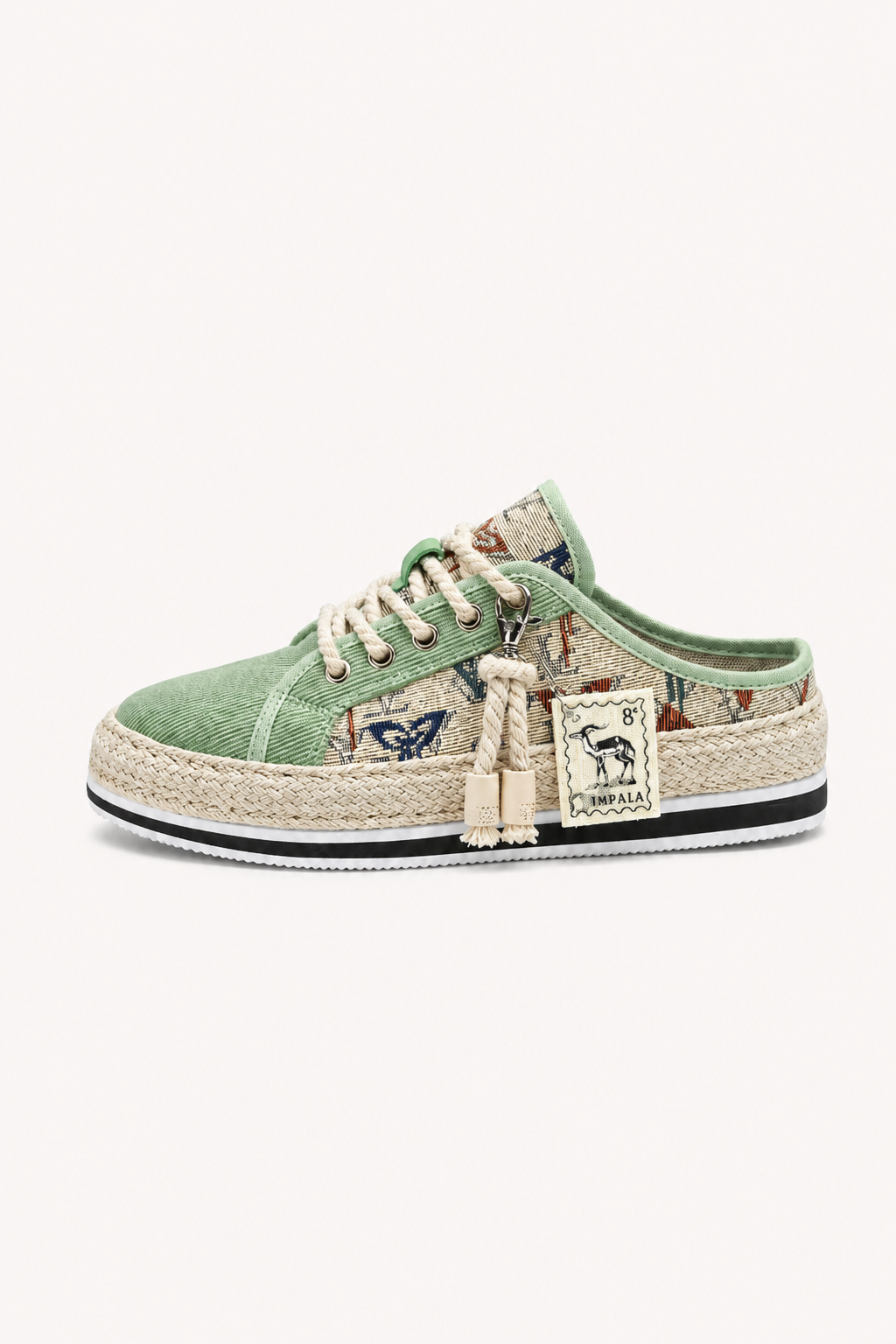 Zapatos hombre lona cordones suela yute casual verano – Dorian