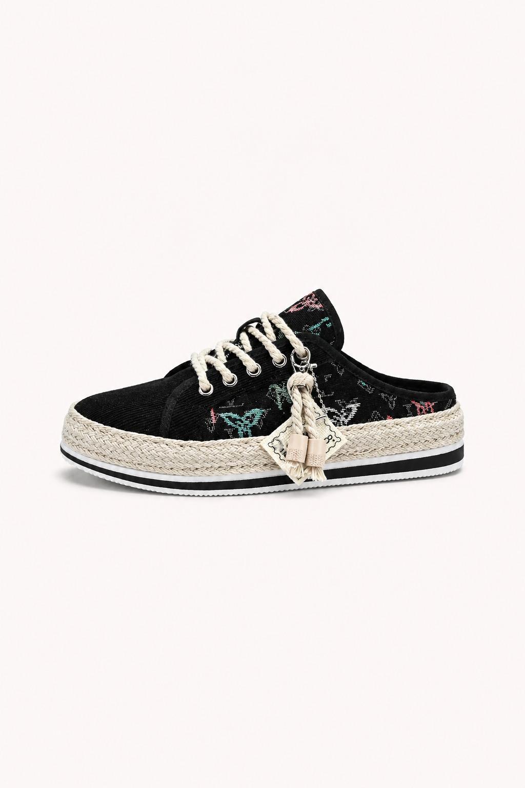 Zapatos hombre lona cordones suela yute casual verano – Dorian