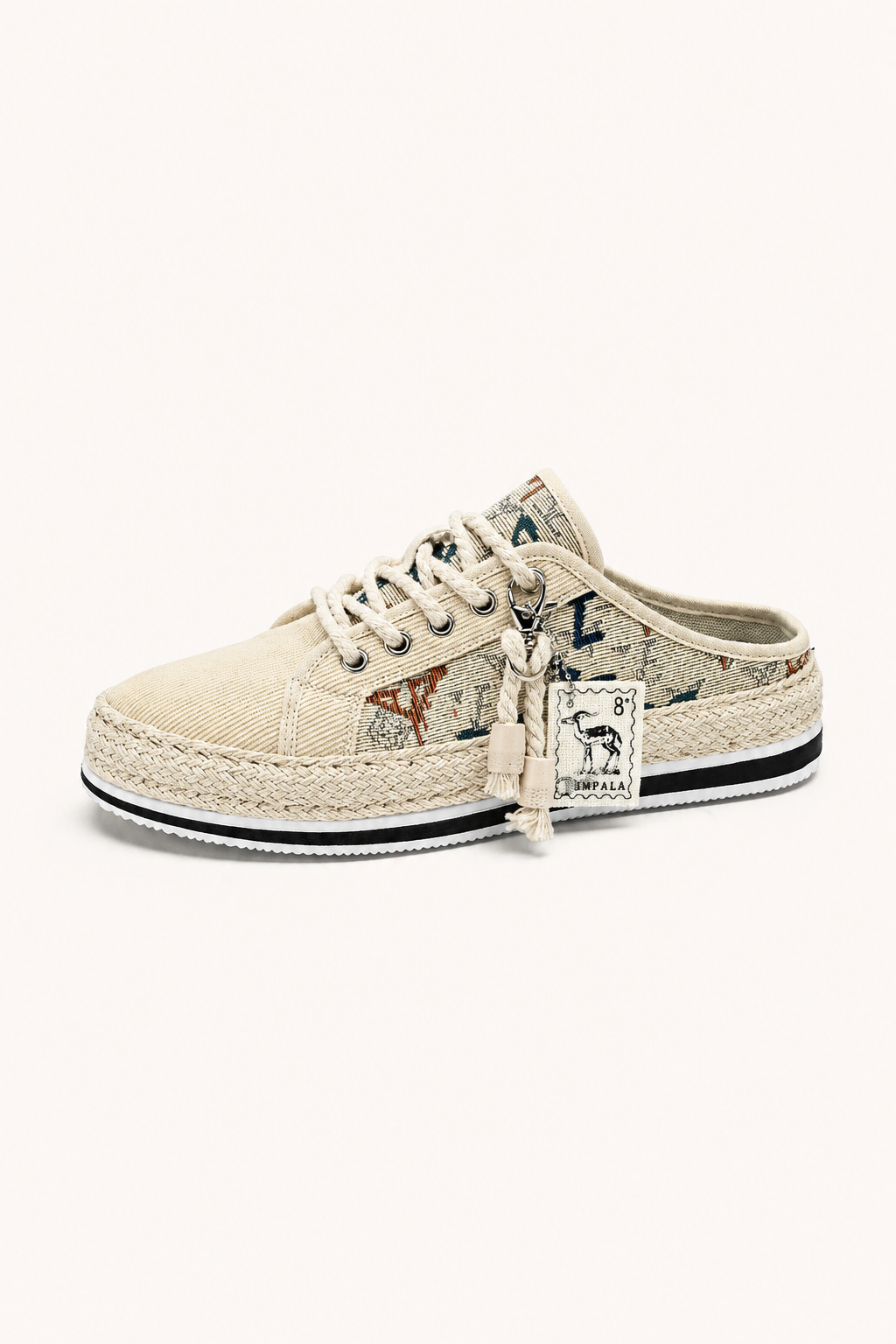 Zapatos hombre lona cordones suela yute casual verano – Dorian