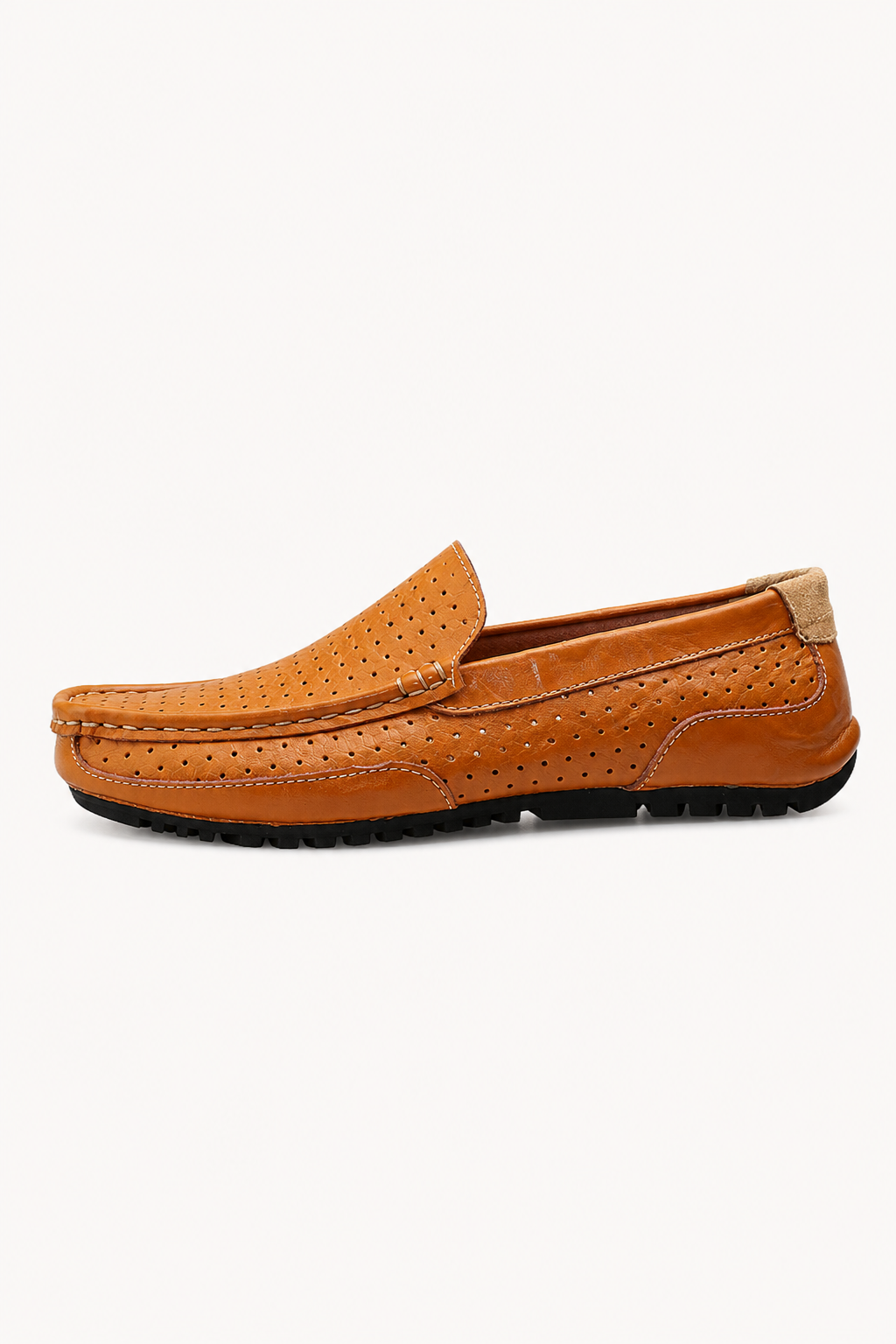 Mocasines hombre slip-on puntera redondeada perforaciones casual – Rüdiger
