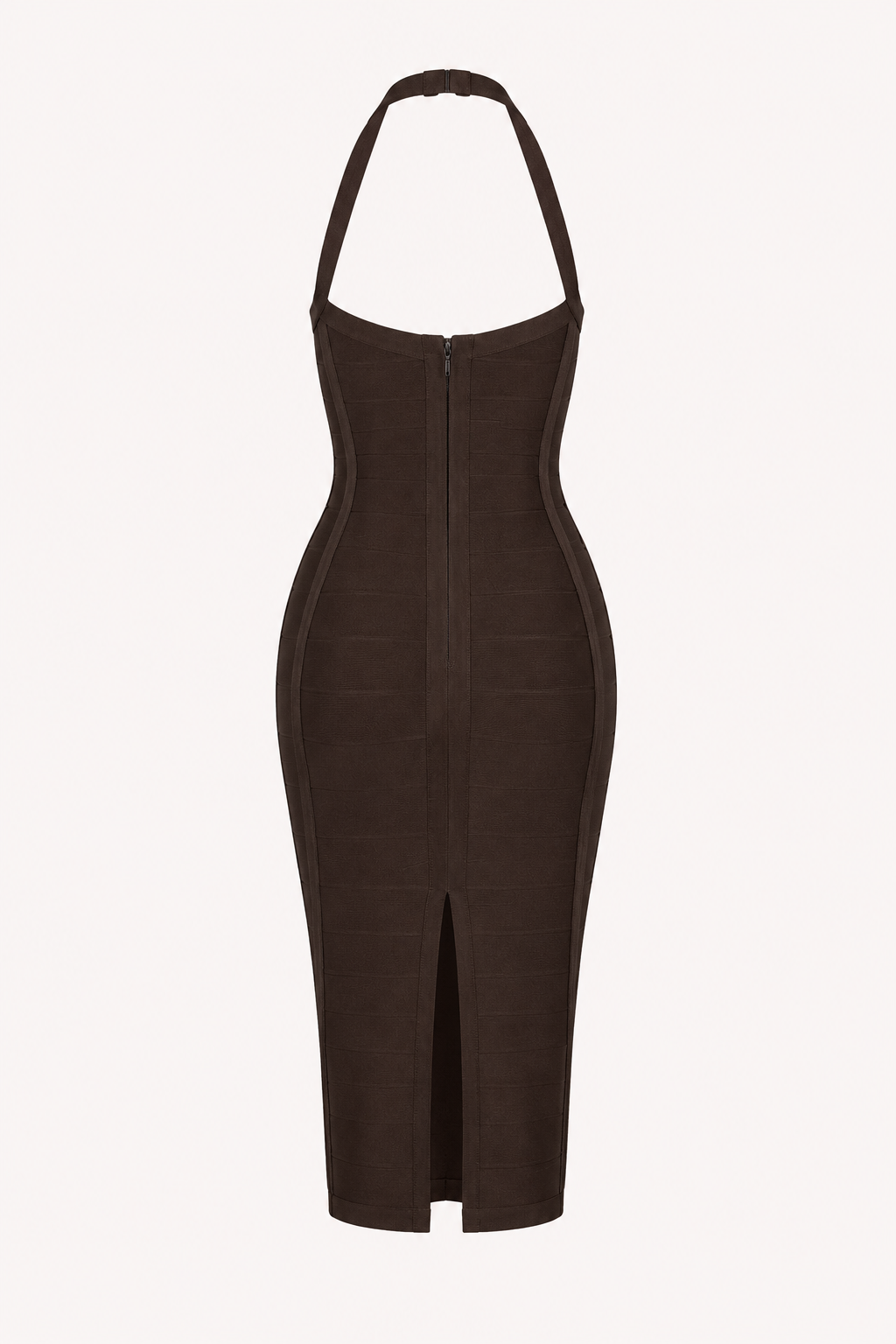 Vestido bandage midi mujer cuello halter copas marcadas – Erika