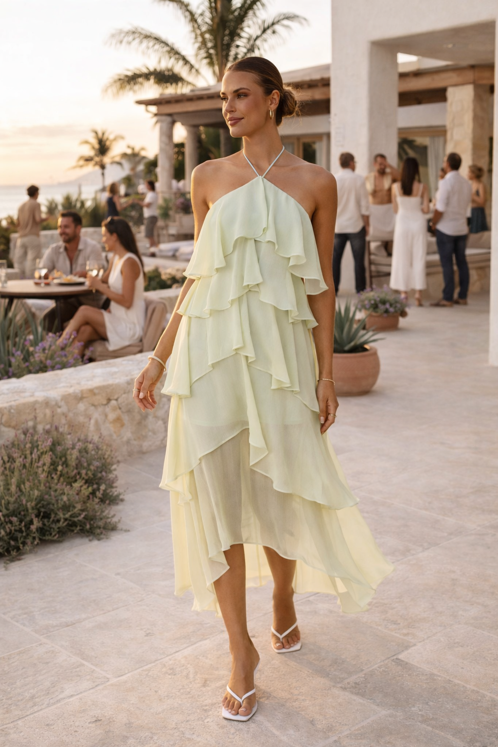 Vestido largo halter mujer fiesta elegante verano - Kimberly