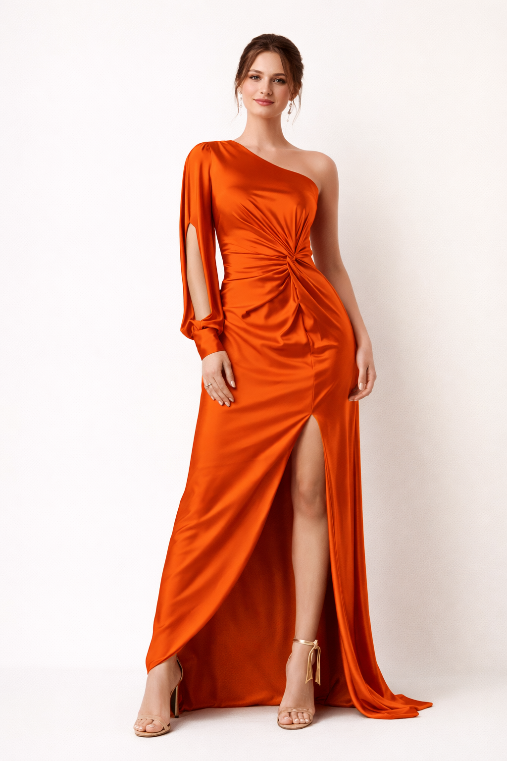 Vestido largo un hombro mujer fiesta - Hanna