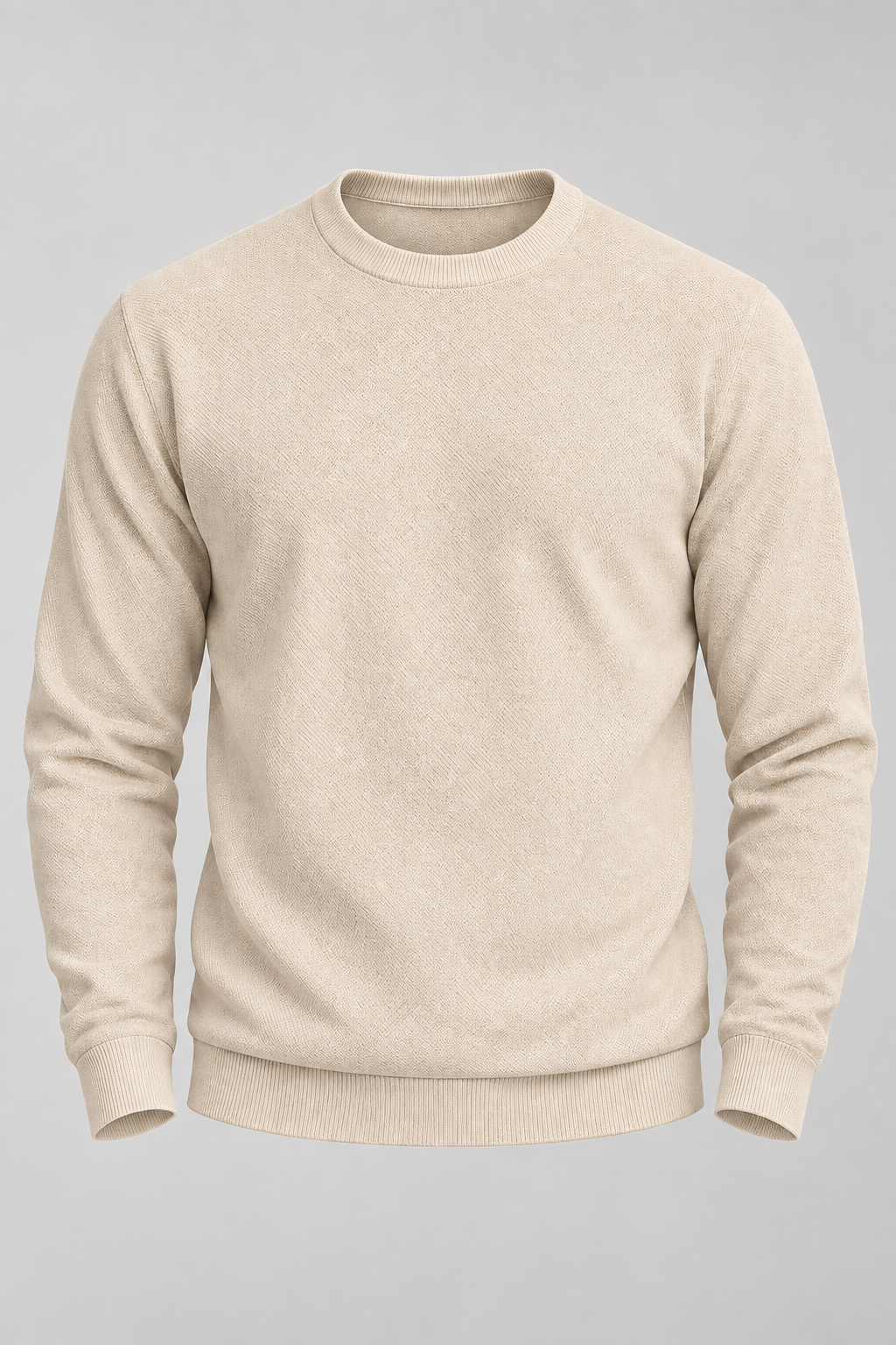 Jersey hombre cuello redondo punto liso manga larga - Nikolai
